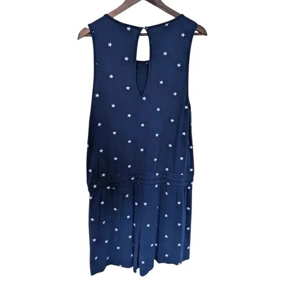 Splendid Romper Navy Silver Embroidered Stars Shorts Whimsigoth Fairy Women's L - Picture 4 of 16